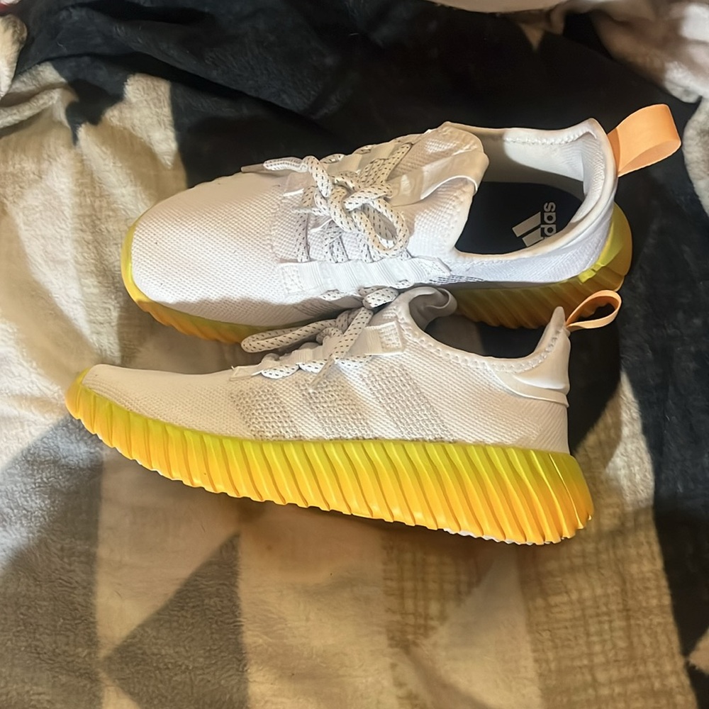 adidas White and Orange Athletic Shoes. New only worn once.